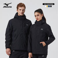 Mizuno 美津浓 户外夹克外套男女三合一两件套抓绒保暖防风登山服 RTA2CE2640