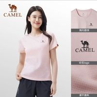 CAMEL骆驼运动T恤 圆领休闲运动男女休闲圆领速干透气运动短袖上衣