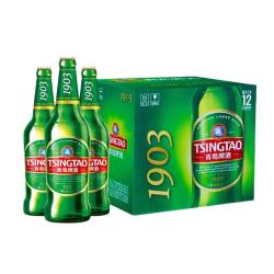 青岛啤酒 跃级新生！1903全麦酿造拉环瓶装500mL12瓶