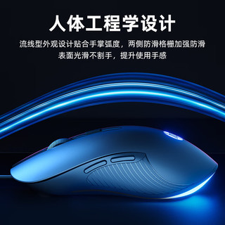 惠普 M280 有线鼠标 人体工学 枪灰