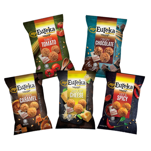 悠乐嘉 my EUREKA 马来西亚巧克力焦糖番茄味悠乐嘉天猫国际进口零食爆米花