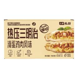 七鲜私厨 热压三明治 滑蛋鸡肉风味 130g*6只