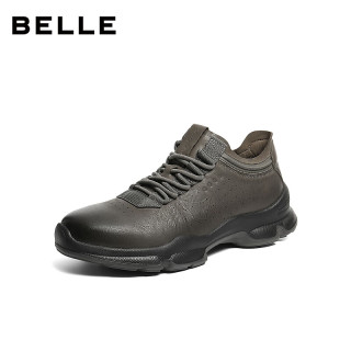 百丽 经典厚底增高抓纹牛皮健步鞋 A2215CM5