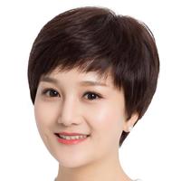 BESTUNG/佰丝堂 手织真发纹理 女士假发 深棕色