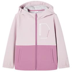 探路者 儿童外套男女中大童装秋冬款保暖防风软壳运动服装 糖粉 140