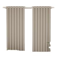 沫梵窗帘卧室飘窗窗帘遮光客厅 雪尼尔奶茶色柔光色系窗帘 奶茶色.遮光95%左右 适合宽1.3-2.1m【帘高2.0m】双开