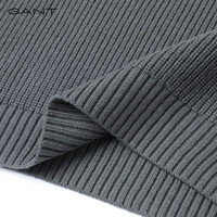GANT/甘特秋冬男士圆领套头针织衫毛衣纯色保暖休闲商务百搭上衣 943-深灰色 M