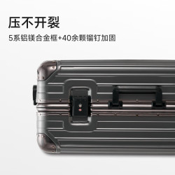 爱华仕 铝框 行李箱  岩石灰 24英寸