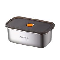 美厨(maxcook)316L不锈钢保鲜盒 带盖饭盒便当盒冰箱密封储物盒 MCFT6465