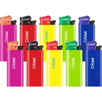 草蜢(CRICKET)打火机10支一次性火石砂轮广告 纯色mini 【mini款】纯色 10支