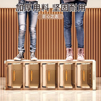 纳份爱卫生间夹缝收纳柜多层抽屉式厨房浴室窄缝置物架马桶侧边窄柜子 【25cm宽】亮黑色-升级加厚 3层