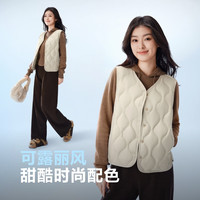 波司登(BOSIDENG)25年新款轻薄羽绒服女短款90绒V领葫芦纹保暖内搭马甲B250130006 【推荐】 165/88A 体重约110-120斤