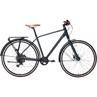 迪卡侬 LD900城市远途自行车城际旅行通勤单车长途公路车 深绿色 L码(1.75m-1.84m)