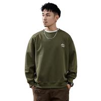 吉普（JEEP）2025秋季圆领卫衣男士宽松外套休闲运动男士潮牌高端T恤上衣服 绿色 3XL