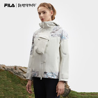 FIA 斐乐官方女装梭织外套2025春新款户外运动拼接宽松连帽上衣 -WT
