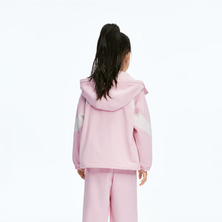 little MO&Co.防泼水 little moco童装冬装男女童加绒亲子装户外连帽夹克 雾粉色 140 140/68