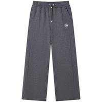 Teenie Weenie小熊女装卫裤2025秋季休闲宽松舒适圆筒型针织裤 深灰色 S