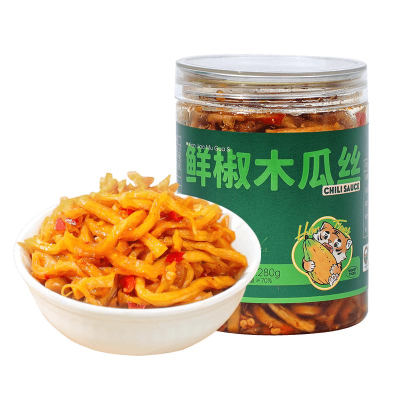 甜老虎 香辣咸菜酱菜榨菜下饭菜湖南特产木瓜条拌饭拌面即食