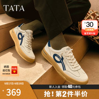 他她 2025秋商场同款舒适百搭休闲男鞋新款OFH01CM5 白/蓝 41