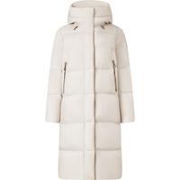 坦博尔【高充绒量】连帽长款羽绒服女韩版保暖秋冬外套TBF530860T 粉灰米 170/92A