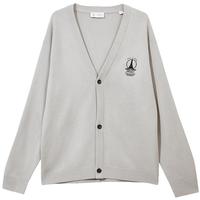 杰克·琼斯(JACK&JONES)男装秋季宽松针织开衫男铁塔刺绣潮流时尚百搭开衫毛衣长袖针织衫 静谧灰C41常规静谧灰C41 L 180