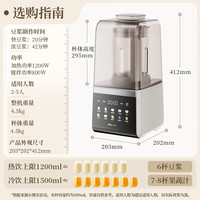 小熊 破壁机豆浆机1.5升家用易清洗全息彩屏2-5人低音降噪PBJ-G12F8