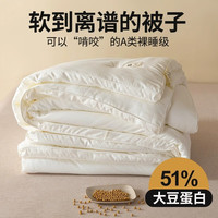 南极人 Nanjiren）A类原棉酒店51%大豆纤维冬季厚被子春秋单人纯棉四季款保暖厚被芯 A类原棉51%