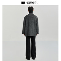 伯爵卓尔全羊毛大衣男士一手长2025秋冬季通勤双面呢男装外套 P341680 高级灰 3XL (190)