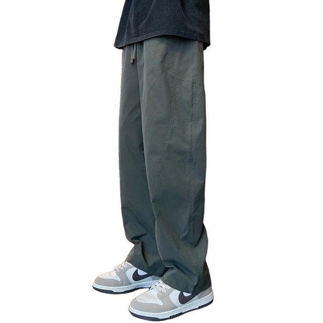 JEEP SPIRIT 宽松直筒弯刀工装裤 灰绿色 XL 男士休闲裤
