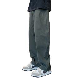 JEEP SPIRIT 宽松直筒弯刀工装裤 灰绿色 XL 男士休闲裤