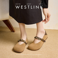 WESTLINK/西遇 复古玛丽珍圆头平底单鞋