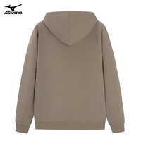 美津浓（MIZUNO）户外卫衣男春秋连帽长袖T恤上衣百搭舒适保暖打底衫 浅咖 XL