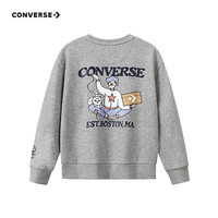 Converse匡威童装男童卫衣2025秋季卡通印花休闲百搭运动潮流上衣打底 岩岭灰 130 /64 【身高116-122cm】