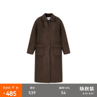 fano studios范洛Fano 复古翻领拼接插肩袖宽松美拉德独特超好看毛呢大衣外套