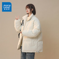 真维斯（JEANSWEST）棉服女冬季2025年新款加厚百搭棉袄宽松小个子短款面包服棉衣外套  纯色