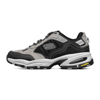 斯凯奇(Skechers)休闲运动鞋男复古潮流厚底增高缓震老爹鞋237145 灰色/黑色/GYBK 41