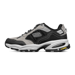 斯凯奇（Skechers）休闲运动鞋男复古潮流厚底增高缓震老爹鞋237145 灰色/黑色/GYBK