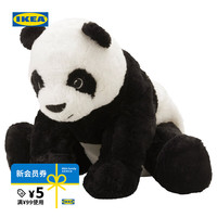 宜家 IKEA KRAMIG克拉格毛绒玩具大熊猫白色黑色现代简约北欧风 白色/黑色