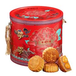 华美 经典松露流心广式月饼礼盒 12饼2口味 400g