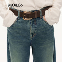 MO&Co.【秦岚同款神裤】牛仔裤2025秋棉质镰刀裤中腰MBE3JENT11 牛仔蓝色 S 26