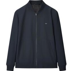 海澜之家 三防印花棒球领夹克 藏青 2XL