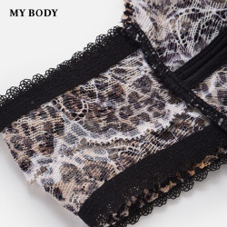 MY BODY mybody内裤女狂野性感蕾丝情趣闺房开裆低腰丁字裤 豹纹 1条 L