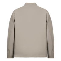 才子（TRIES）立领夹克男外套简约休闲商务春秋内里夹棉行政通勤经典上衣 卡其色 4XL (190/104A)