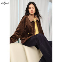 伊芙丽（eifini）蒋欣代言不掉色经典牛仔喇叭裤女冬季通勤显瘦百搭牛仔裤女 藏青  M 100-115斤