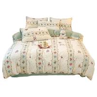 九洲鹿 亲肤牛奶绒四件套 珊瑚绒床品件套 1.5/1.8米床 200*230cm