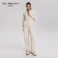 Tea Beauty空气层运动套装女春秋跑步瑜伽服修身卫衣外套