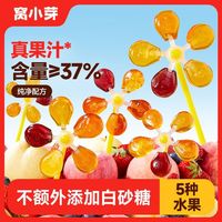 窝小芽 风车果汁棒棒糖72g儿童手持风车玩具水果软糖哄娃解馋零食