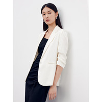 太平鸟 女装秋季斯文通勤西装A1BAD3101 米色