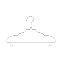 京东京造无痕晾衣架宿舍加粗衣服架成人挂衣服撑子 20支 白+绿