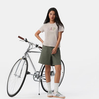 Gap女装2025夏季新款纯棉彩色胶印logo短袖T恤常规休闲上衣765994